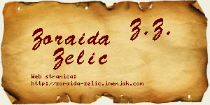 Zoraida Zelić vizit kartica
